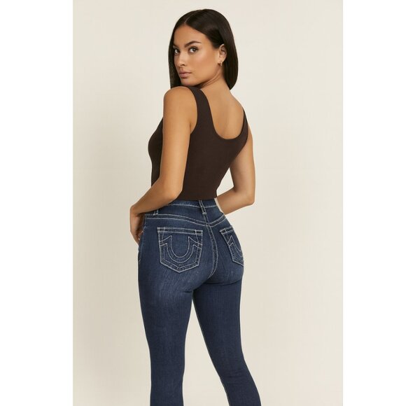 True Religion Women's Jeans Size 28 JENNIE BIG T MID RISE Super Skinny NWT - Picture 1 of 10